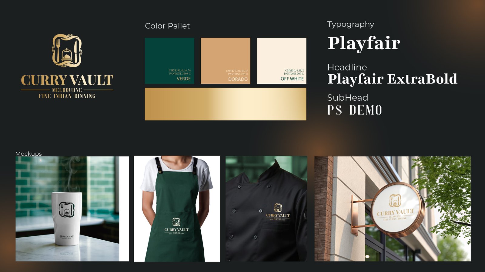 Curryvault Indian Restaurant Authentic Brand Identity Design